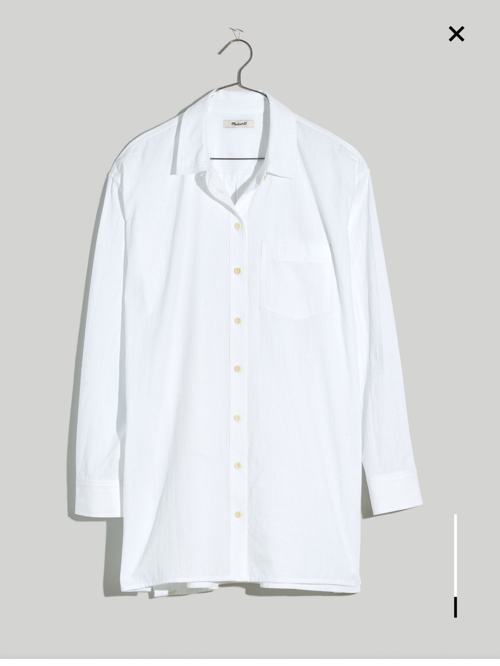 Madewell Oversized Ex Boyfriend Tunic Shirt